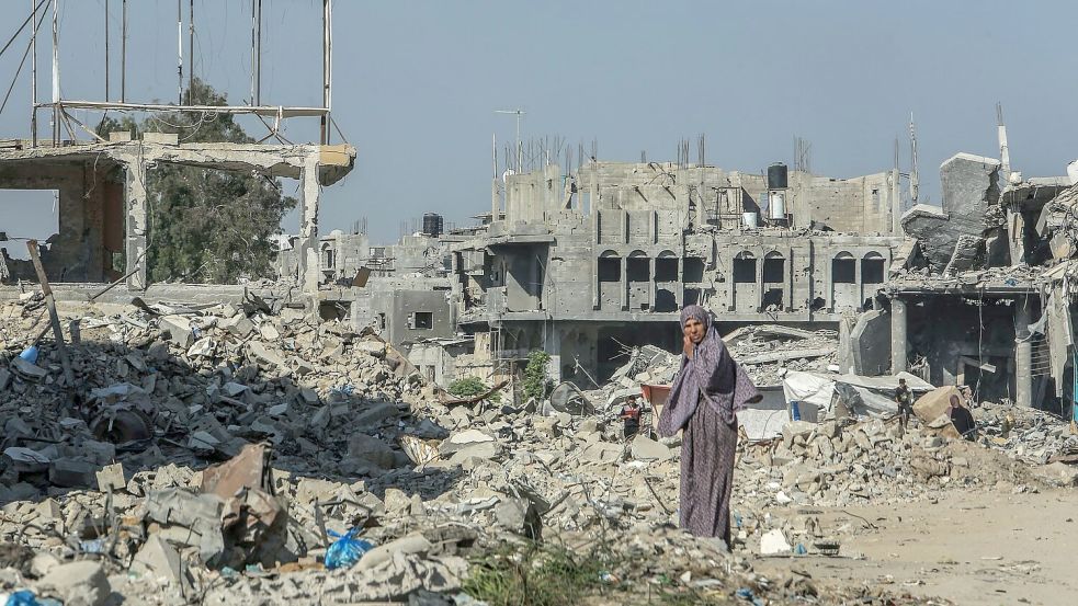 In Chan Junis, unweit von Rafah, ist im Krieg stark zerstört worden. Foto: Abed Rahim Khatib/dpa