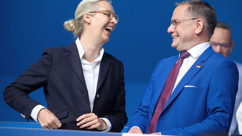 Die Parteichefs Alice Weidel und Tino Chrupalla Foto: dpa/Bernd von Jutrczenka