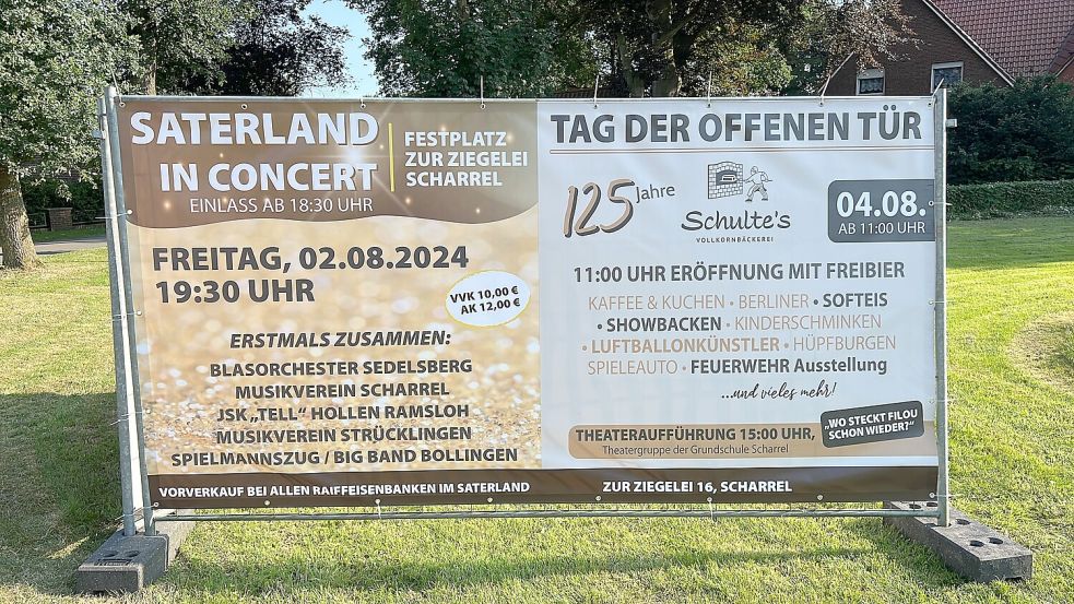 Am Freitagabend und am Sonntag wird mit der Öffentlichkeit gefeiert. Das Festprogramm beginnt am Freitag mit einem Firmenbrunch für regionale Partner, am Samstagabend lädt Familie Schütte Mitarbeiter, Freunde, Bekannte und Verwandte als Dank zu einer großen Sause mit Liveband ins Festzelt ein.