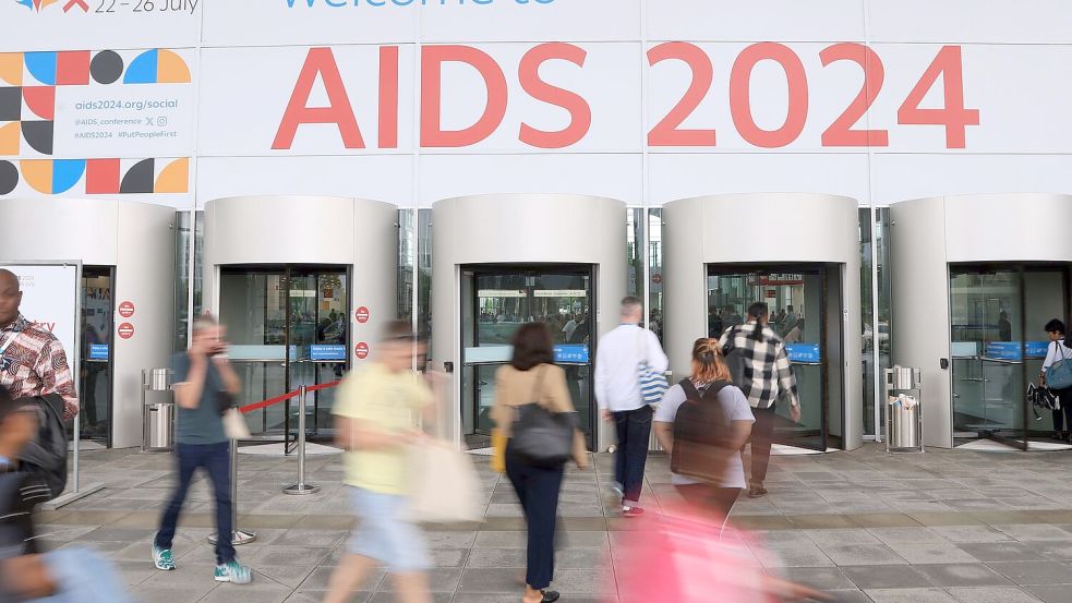 Die 25. Welt-Aids-Konferenz ist am Montag in München gestartet. Foto: Karl-Josef Hildenbrand/dpa