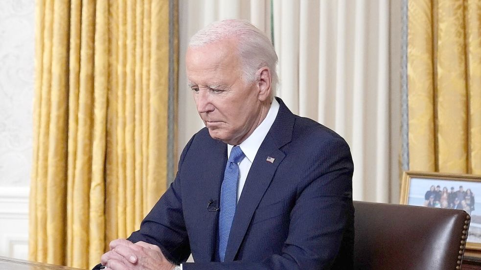 Biden sieht sich in der Tradition George Washingtons. Foto: Evan Vucci/AP Pool/dpa