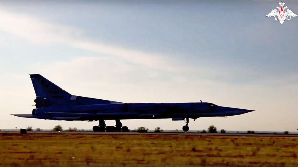 Russischer Bomber Tupolew Tu-22M Foto: Uncredited/Russian Defense Ministry Press Service/AP/dpa