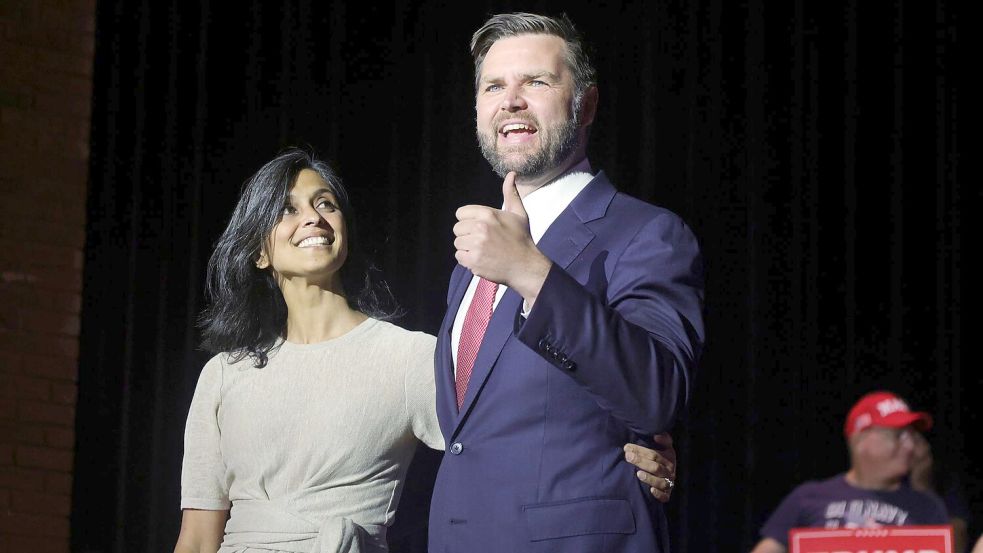 Usha Vance stand vor der Ernennung ihres Ehemannes zum republikanischen Vizekandidaten neben Donald Trump nicht unbedingt im Rampenlicht. Foto: Paul Vernon/FR66830 AP/AP/dpa