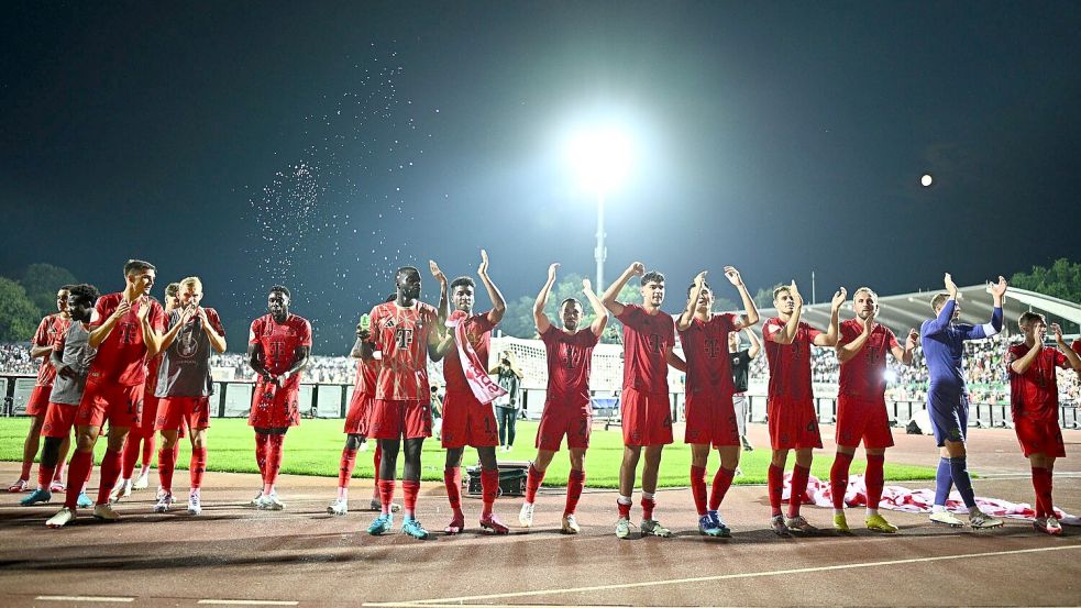 Erstes Pflichtspiel, erster Sieg: Der FC Bayern gewinnt in Ulm. Foto: Tom Weller/dpa