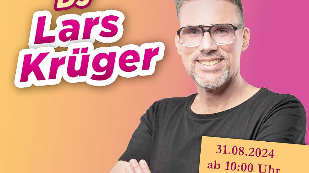 Auch in diesem Jahr wird wieder DJ Lars Krüger den Frühtanz am Samstag beim Ramsloher Krammarkt moderieren. Viele werden ihn vom Frühtanz in Tange kennen. Er hat bereits 2023 in Ramsloh beim Krammarkt aufgelegt. Foto: Veranstalter