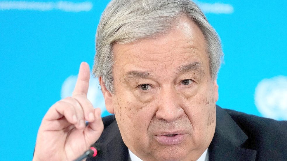 UN-Generalsekretär Guterres fordert ein Ende der Gewalt im Westjordanland. (Archivbild) Foto: Khalil Senosi/AP/dpa