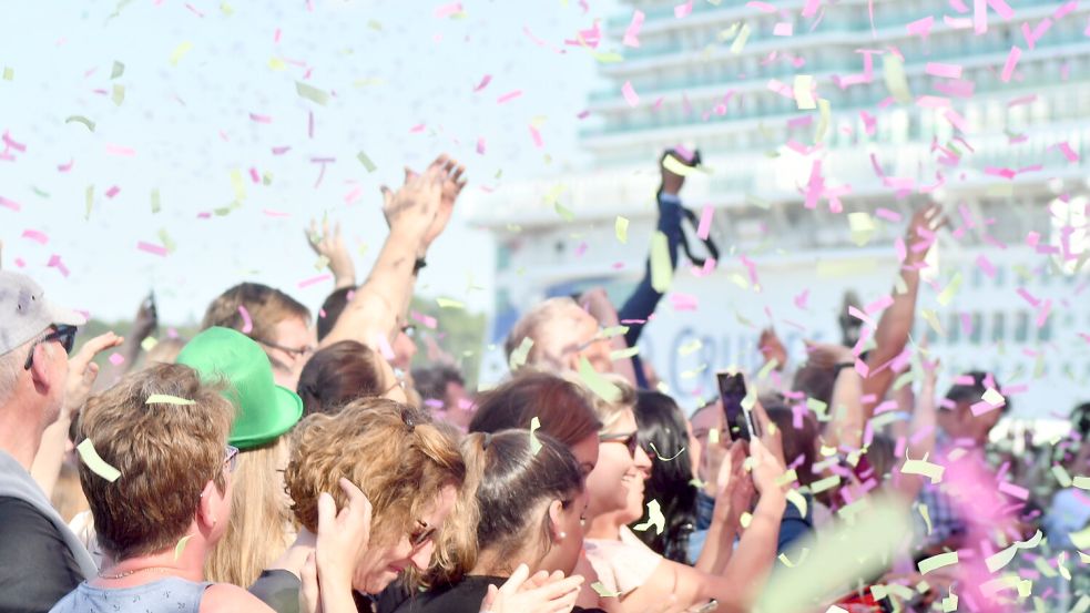 Bei den Festivals an der Meyer-Werft herrscht stets gute Laune.