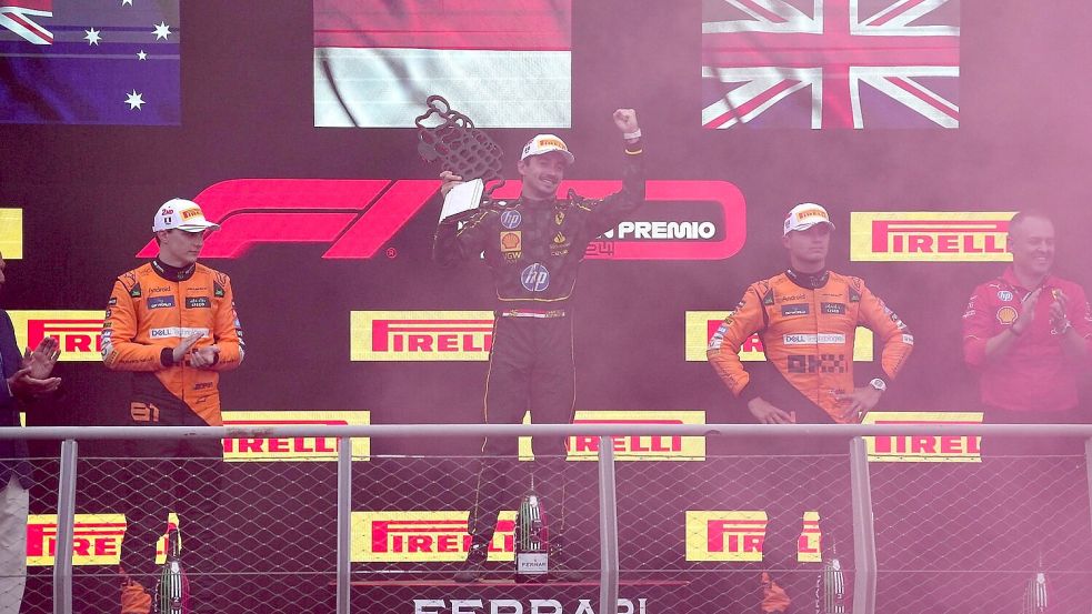 Das beste Podium der Formel 1. Foto: Hasan Bratic/dpa