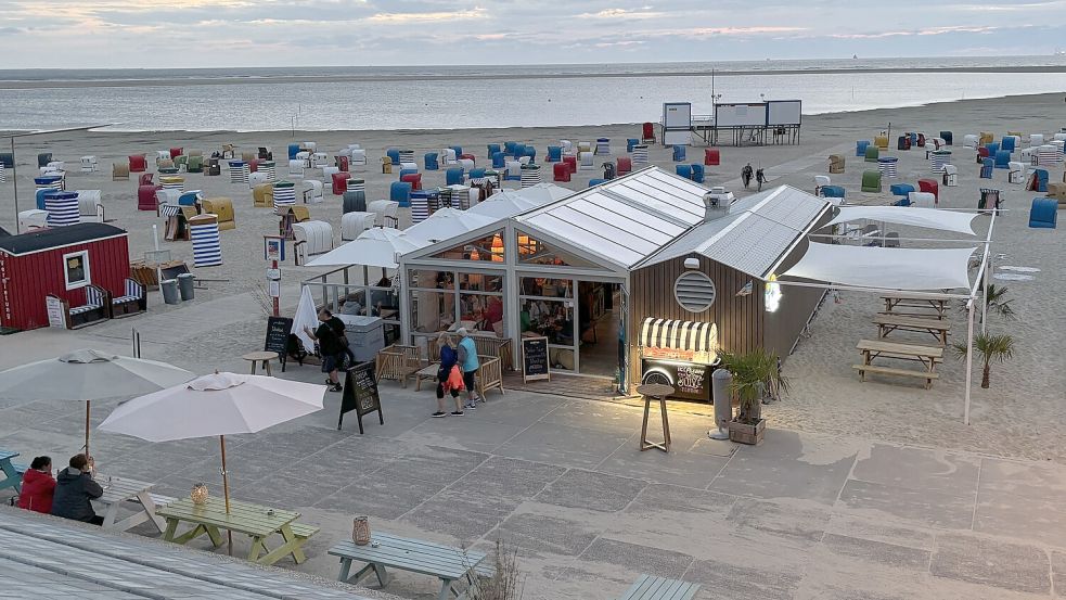 Die Milchbude „Sonnendeck“ am Borkumer Nordbad. Foto: Pentzlin