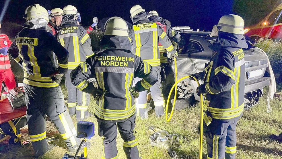 Die Feuerwehr Norden musste nachalarmiert werden. Foto: Feuerwehr