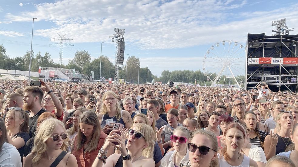 Am Freitag waren 23.000 Menschen auf dem Gelände der Meyer Werft. Foto: Lohmann