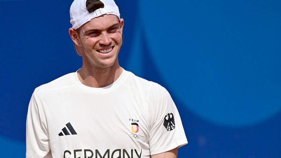 Bei den Olympischen Spielen in Frankreich war Tennisprofi Maximilian Marterer ebenso für Deutschland im Einsatz wie nun im Davis Cup in China. Foto: Sina Schuldt/dpa