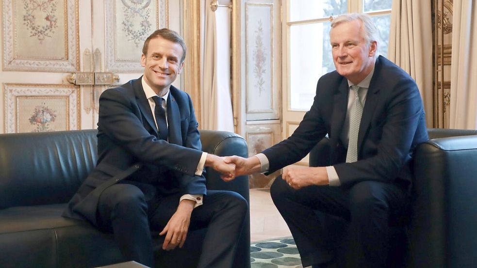 Frankreichs neuer Premier Barnier hat die Zusammensetzung des künftigen Kabinetts Präsident Macron vorgelegt (Archivbild). Foto: Ludovic Marin/AFP POOL/AP/dpa