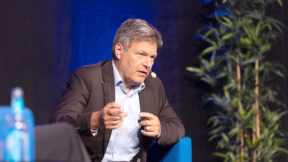 Robert Habeck beim Bürgerdialog im NOZ-Medienzentrum. Foto: Michael Gründel/NOZ