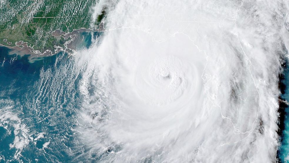 Hurrikan „Helene“ hatte vor der Westküste des US-Bundesstaates Florida an Stärke gewonnen. Foto: Uncredited/National Oceanic and Atmospheric Administration/AP/dpa