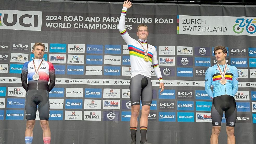 Niklas Behrens ist U23-Weltmeister, großen Jubel gab es nicht. Foto: Inga Jahn/dpa