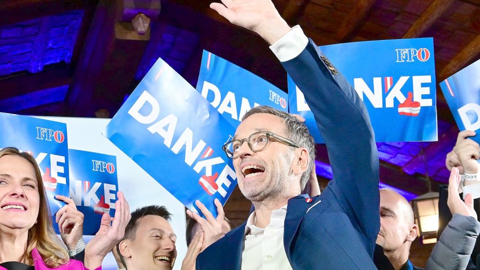 FPÖ-Chef Herbert Kickl träumt davon, „Volkskanzler“ zu werden. Foto: Roland Schlager/APA/dpa