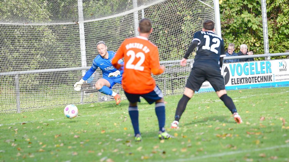 Der Holter SV (vorne Dominik Volkeri) traf dreimal in Loquard. Foto: Wagenaar