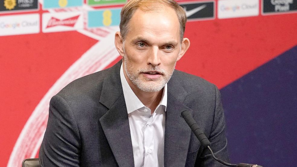 Trainer Thomas Tuchel wurde als neuer Nationaltrainer Englands vorgestellt. Foto: Alberto Pezzali/AP