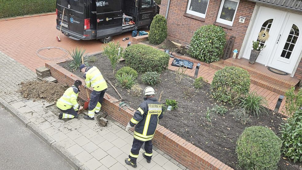 Die Feuerwehr stellte den Brandschutz sicher. Foto: Feuerwehr Ihrhove