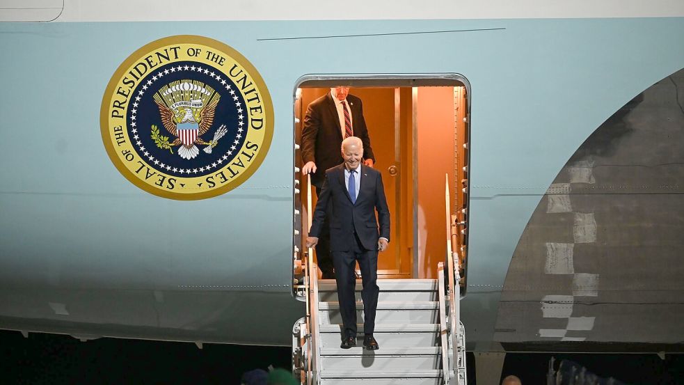 Ankunft von US-Präsident Biden in Berlin. Foto: Rabea Gruber/dpa