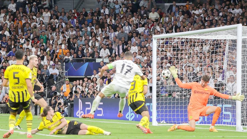 Spiel gedreht: Lucas Vázquez bringt Real in Führung. Foto: David Canales/dpa