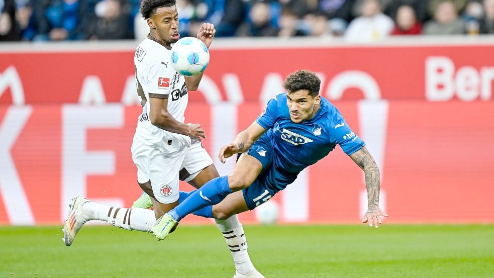 Die TSG Hoffenheim hat einen Heimsieg gegen den FC St. Pauli verpasst. Foto: Uwe Anspach/dpa