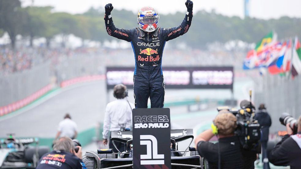 Eine Leistung aus einer eigenen Welt von Max Verstappen. Foto: Ettore Chiereguini/AP