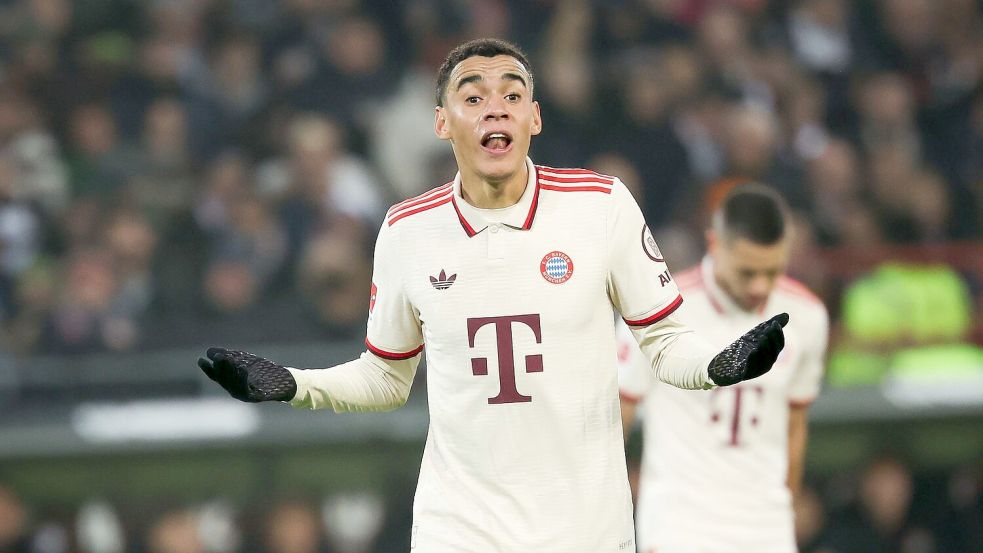 Was nun? Die Bayern wollen Jamal Musiala behalten. Foto: Christian Charisius/dpa