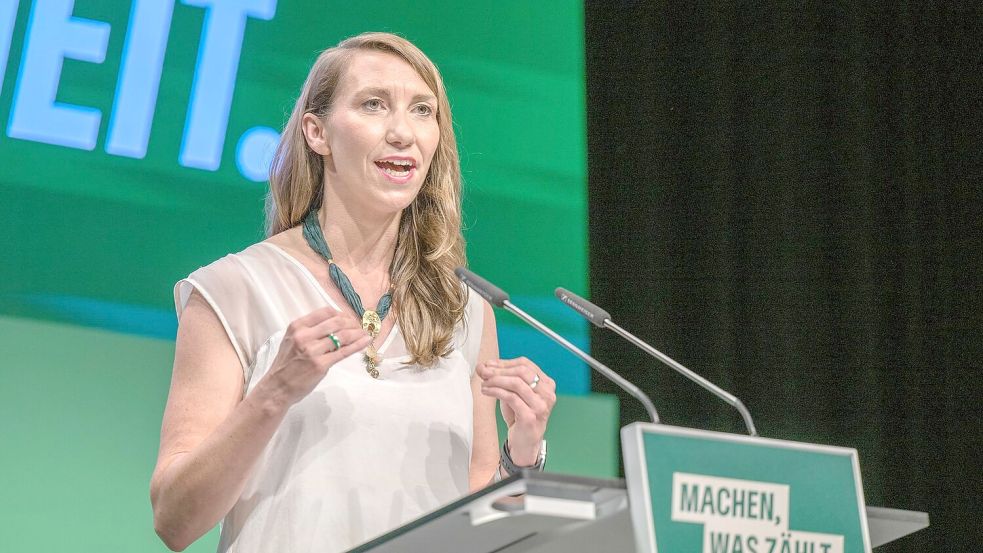 „Wir sind über 130.000 Grüne, so viele wie noch nie“, sagt Emily Büning, die Politische Geschäftsführerin der Partei. (Archivbild) Foto: Monika Skolimowska/dpa