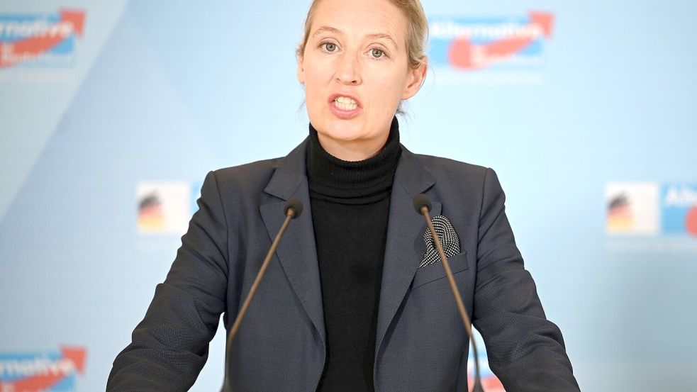 Die AfD wird aktuell als rechtsextremistischer Verdachtsfall vom Verfassungsschutz beobachtet. Alice Weidel will die Partei als Kanzlerkandidatin in den Bundestagswahlkampf führen. (Archivfoto) Foto: Alina Grünky/dpa