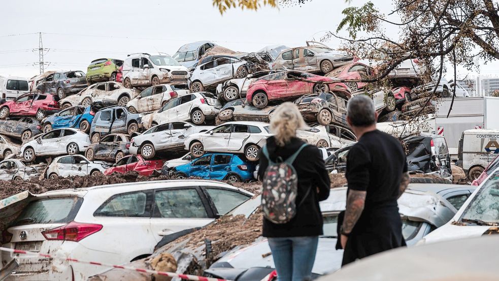 Das gewaltige Unwetter in Spanien richtete riesige Schäden an. (Archivbild) Foto: Carlos Luján/EUROPA PRESS/dpa