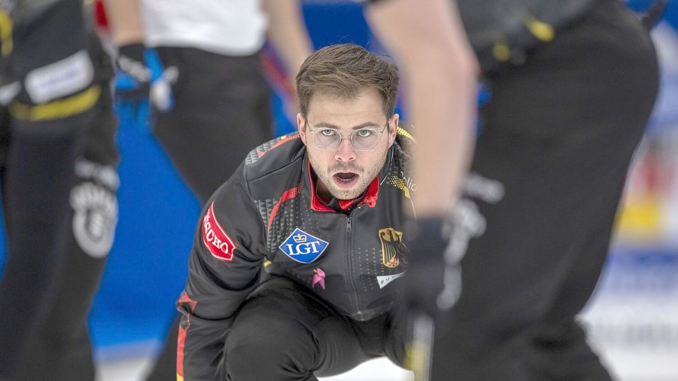 Die deutschen Curling-Männer um Skip Marc Muskatewitz sind Europameister. Foto: Christian Beutler/KEYSTONE/dpa