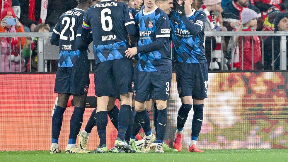 Kurzer Hoffenheimer Jubel in München nach dem Tor zum 1:1. Foto: Sven Hoppe/dpa