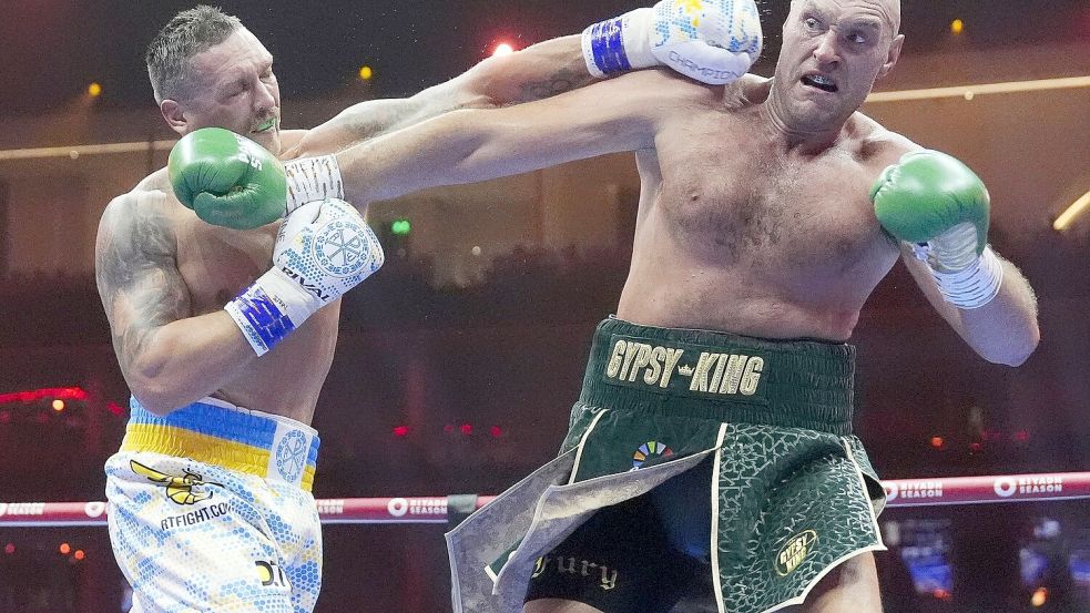 Auch das zweite WM-Duell der Schwergewichtsboxer Oleksandr Ussyk und Tyson Fury findet in Riad statt Foto: Nick Potts/PA Wire/dpa