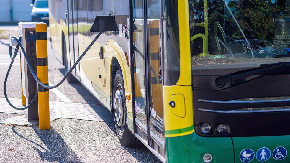 Seit 2018 fördert der Bund die Umrüstung der Busflotten in Deutschland - Tausende E-Busse sind seither im Linienverkehr unterwegs. (Archivbild) Foto: Jens Büttner/dpa