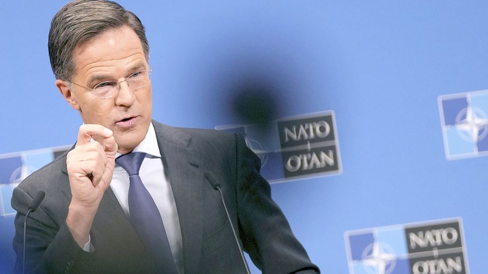 Nato-Generalsekretär Mark Rutte warnt vor einer zunehmenden militärischen Bedrohung. Foto: dpa/AP/Virginia Mayo