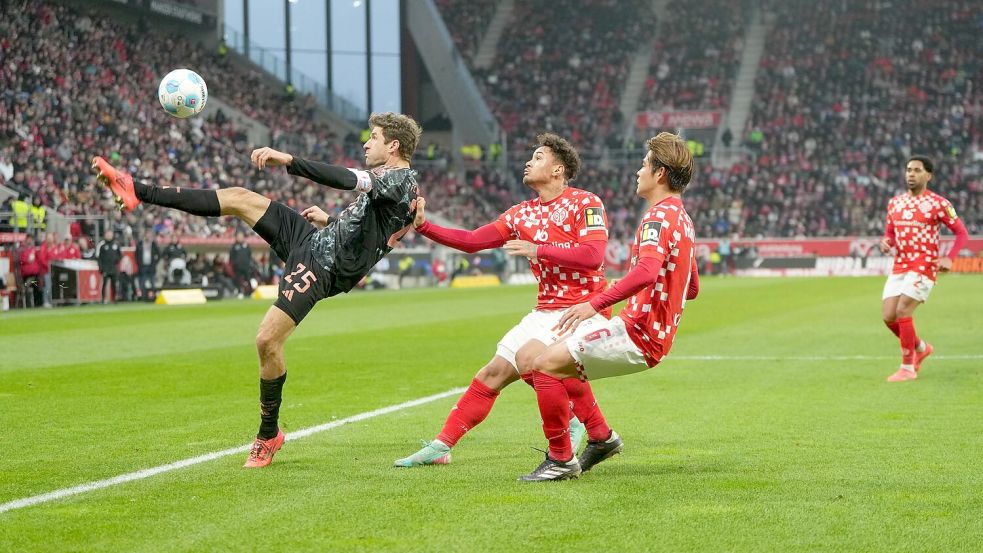 Die Bayern hatten in Mainz große Mühe. Foto: Thomas Frey/dpa