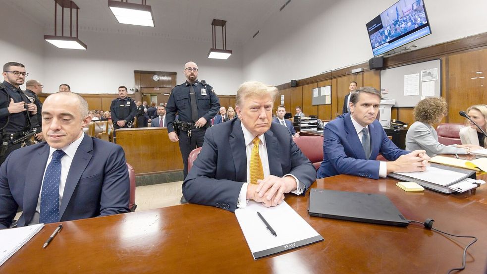 Donald Trump vor Gericht in Manhattan im Mai. Foto: Justin Lane/Pool EPA/AP/dpa