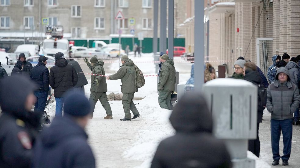 Ermittler sprechen nach dem Mord an dem russischen General Igor Kirillow von einem Terroranschlag. Foto: Uncredited/AP/dpa