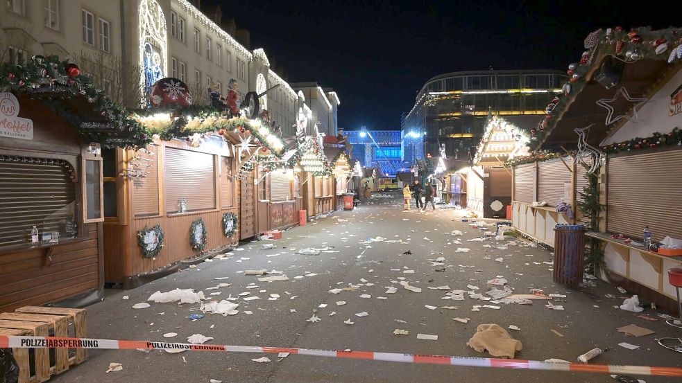 Nach dem Anschlag von Magdeburg zeigt sich ein schlimmes Bild. Foto: Heiko Rebsch/dpa