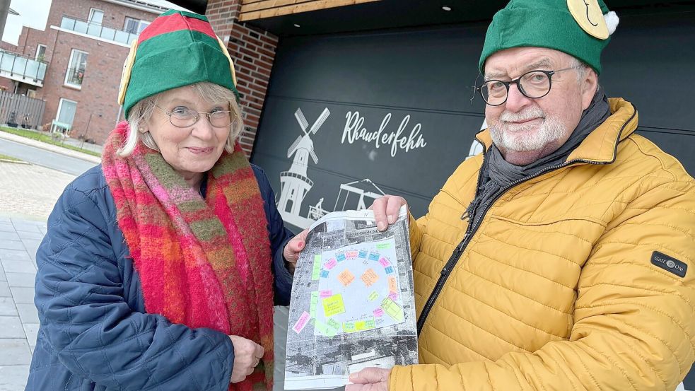 Die beiden Ortsbürgermeister Margarete Niemann und Jörg Furch freuen sich auf die Weihnachts-Premiere auf dem Marktplatz. Foto: Janßen