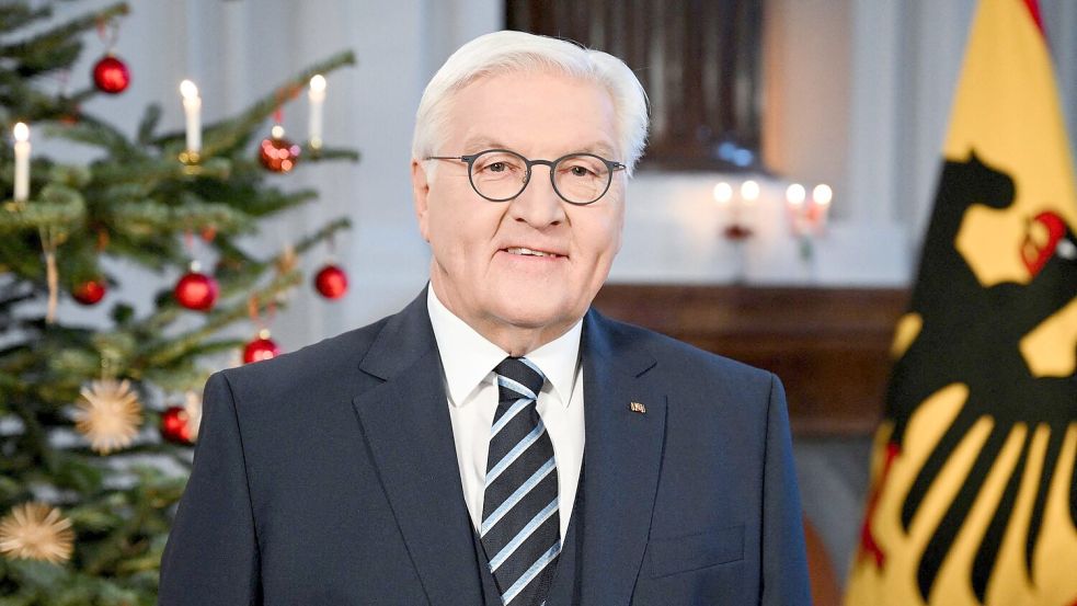 Bundespräsident Steinmeier wirbt zu Weihnachten für den Zusammenhalt in der Gesellschaft Foto: Annegret Hilse/Reuters/Pool/dpa