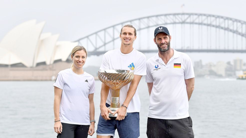 Das deutsche Team um Alexander Zverev (Mitte) gewann 2024 den United Cup. Foto: AAPIMAGE