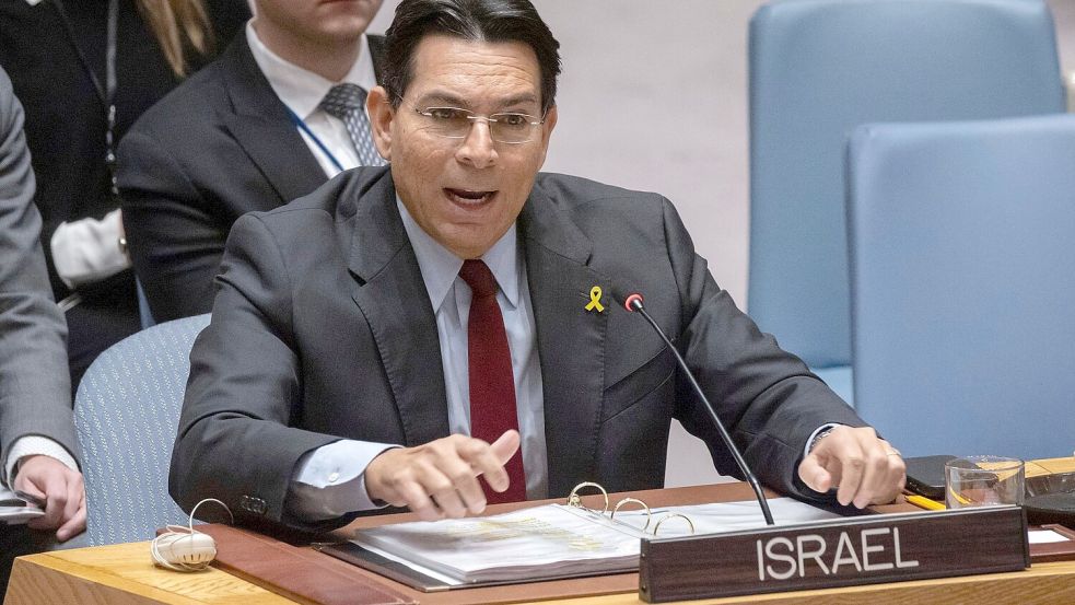 Israels UN-Botschafter Danon warnt die Huthi-Miliz mit scharfen Worten. (Archivbild) Foto: Yuki Iwamura/FR171758 AP/AP