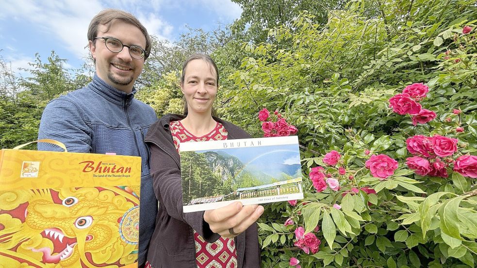 Jonas und Mechthild Molkenthin leben mit ihren Kindern derzeit in Bhutan. Foto: Bothe