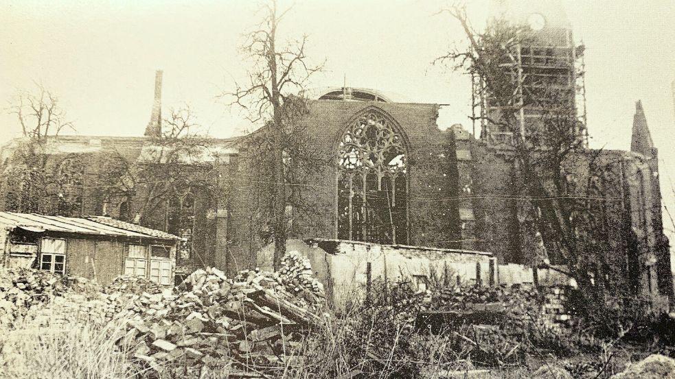 Die 1945 zerstörte St. Marien-Kirche. Foto: Archiv Martin Pille