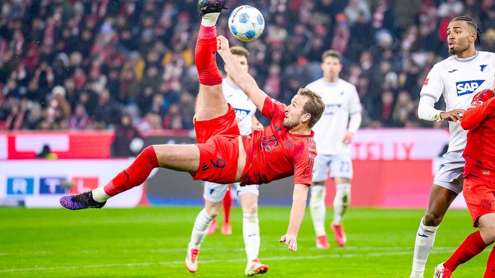 Harry Kane traf auch gegen Hoffenheim Foto: Tom Weller/dpa