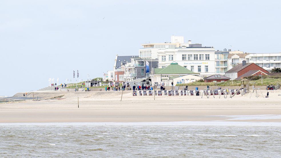 Blick auf den Strand von Norderney. Foto: DPA