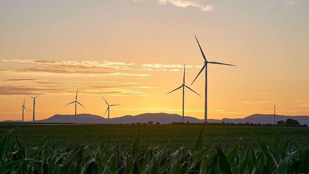 Gut drei Dutzend Windräder sollen im Eleonorenwald bei Vrees errichtet werden. Symbolfoto: Pixabay